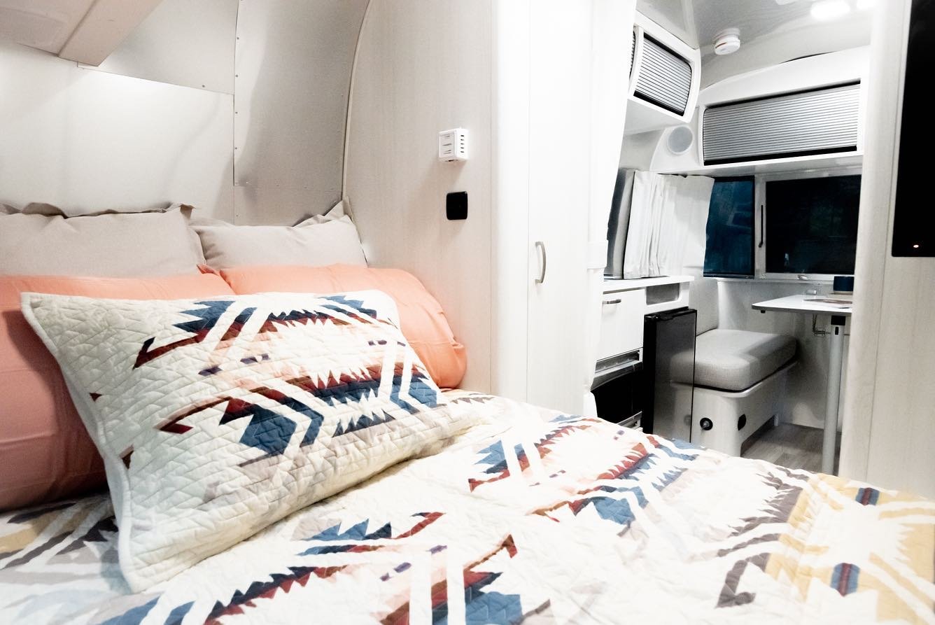 The sleeping area in the airstream